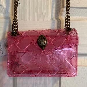 Kurt Geiger Pink Transparent Quilted Crossbody Bag